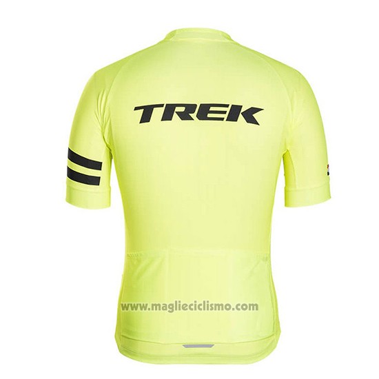 2018 Abbigliamento Ciclismo Trek Chiaro Giallo Manica Corta e Salopette